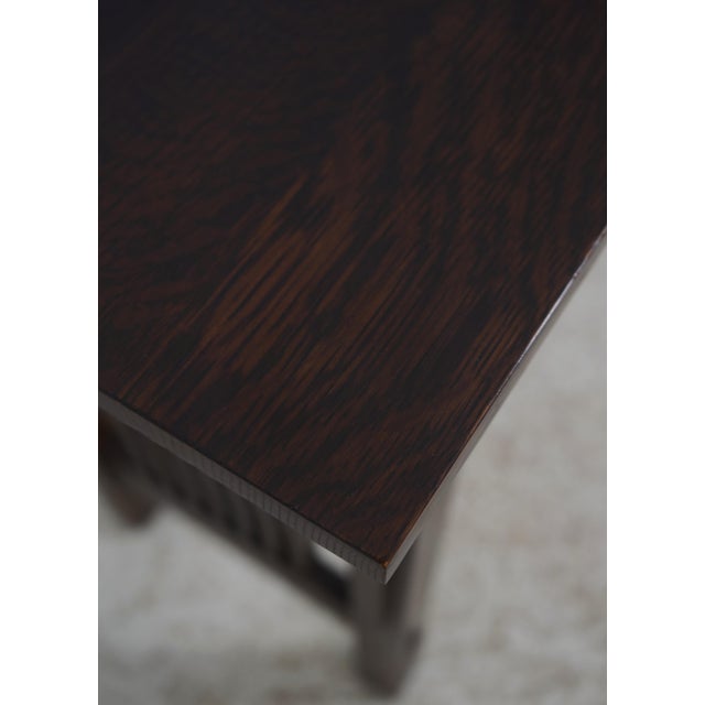 Stickley Mission Oak 2 Drawer Sofa Console Table For Sale - Image 10 of 18