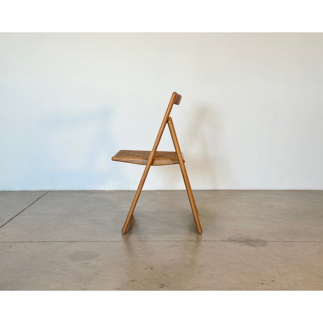 Vintage Folding Chairs in Ash and Vienna Straw, 1970s, Set of 4 For Sale - Image 13 of 18