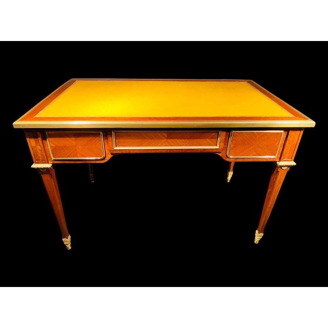 Gilt Bronze Mounted Tulipwood and Amaranth Desk by L. Cueunieres, 1880 For Sale - Image 14 of 16