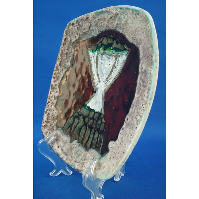 1930s Vintage Sardinian Futurist Ceramic Plate by Melchiorre Melis, 1930s For Sale - Image 5 of 18