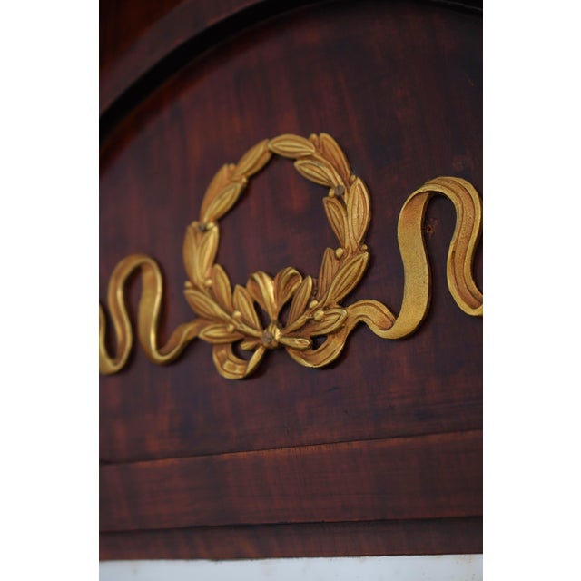 Wood Period Antique 19th Century French Empire Cherry Pier Mirror For Sale - Image 7 of 13