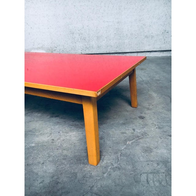 Mid-Century Red Coffee Table, Belgium, 1950s For Sale - Image 6 of 18
