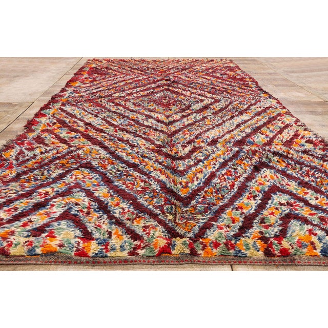 Vintage Beni M'Guild Moroccan Rug, 06'03 X 13'05 For Sale - Image 9 of 10