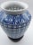 1990s Blue & White Asian Vase With Stand For Sale - Image 4 of 6