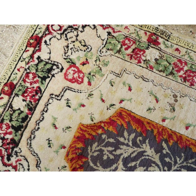 Ivory Galerie Shabab Collection Early 20th Century Turkish Souf Hereke Rug For Sale - Image 8 of 10