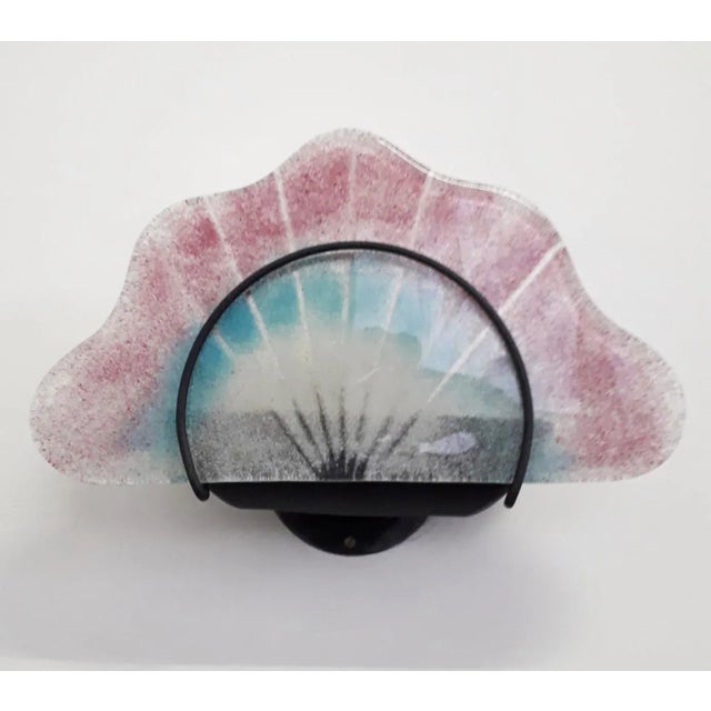 Mid-Century Modern Mid 20th Century Fan Sconces - a Pair For Sale - Image 3 of 11