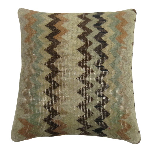 Turkish Chevron Rug Pillow For Sale