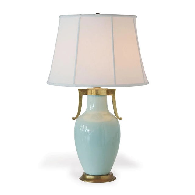 Transitional Glenda Celadon Lamp For Sale - Image 3 of 3