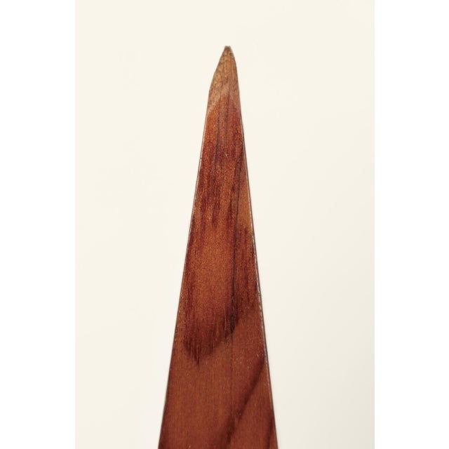 Tall Pine and Brass Obelisks, 1970's - A Pair For Sale - Image 9 of 12
