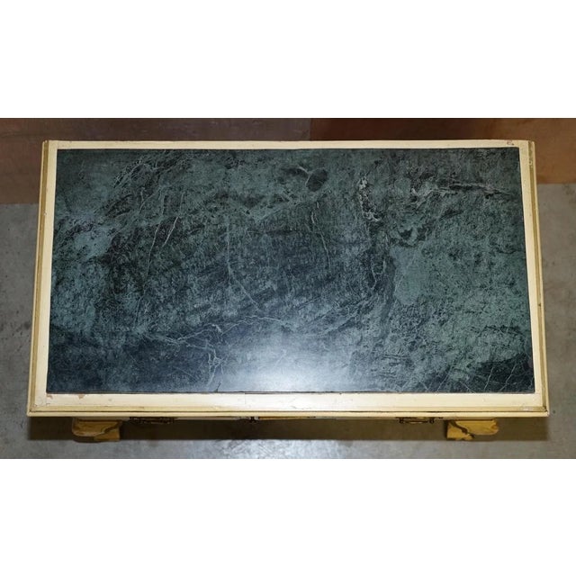 Chinese Chippendale Style Sideboard with Chinoiserie Marble Top For Sale - Image 9 of 18