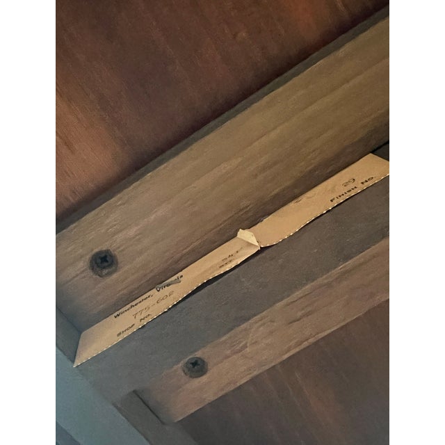 1970s 1970s Henkel Harris Signed Mahogany Tea Table Queen Anne Legs For Sale - Image 5 of 11