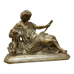 Antique 19th Century Gilt Neo-Classical Seated Woman