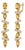 Modern Geometric Citrine Drop Earrings, Silver, Gold, Pair For Sale