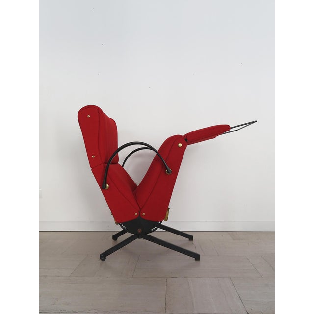Italian Model P40 Reclining Chair by Osvaldo Borsani for Tecno, Italy, 1950s For Sale - Image 9 of 18