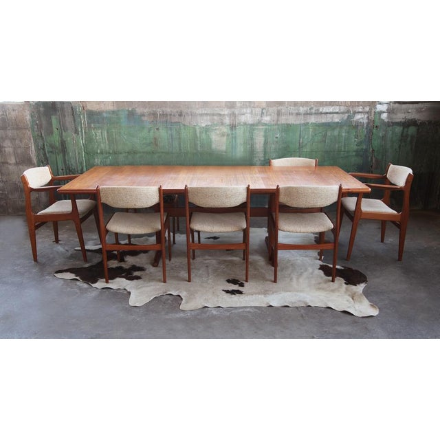 Vintage Danish Teak Dining Table and Chairs, 1970s, Set of 7 For Sale - Image 13 of 14