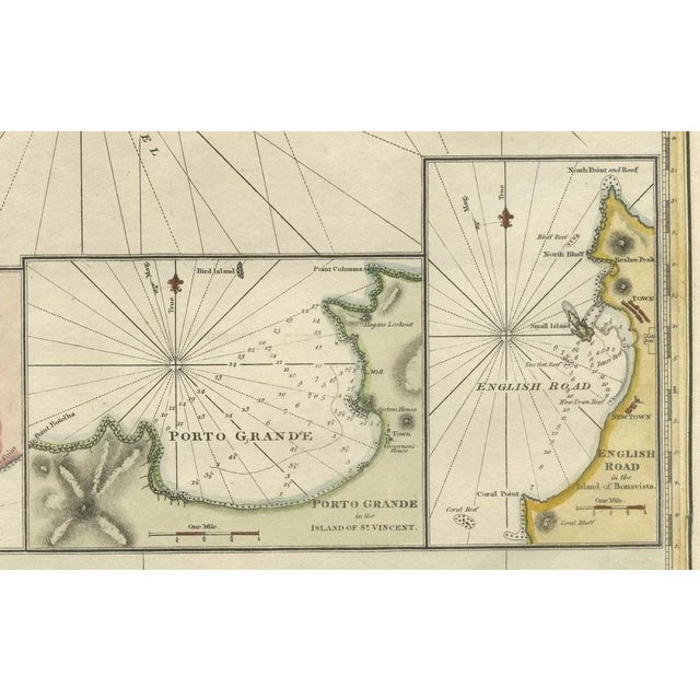 Early 19th Century Nautical Chart of Cape Verde Islands by J. W. Norie, 1824 For Sale - Image 5 of 10