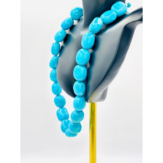 Turquoise and Silver Necklace, 2000s For Sale - Image 4 of 6