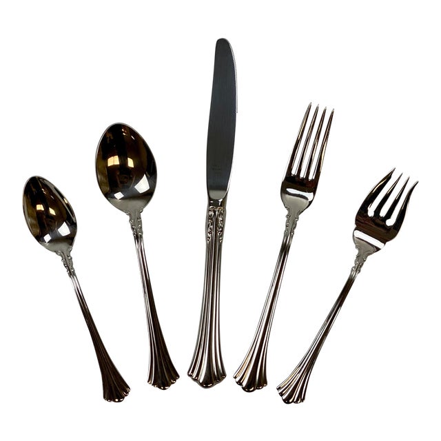 Reed & Barton 1800 Stainless Steel Luxury Flatware Set of 47 Chairish