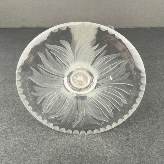 Art Nouveau Stevens & Williams Cut Crystal Tulipiere For Sale - Image 10 of 12