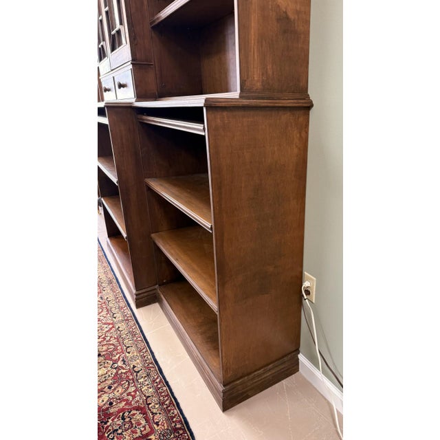 Late 20th Century Monumental Custom Built Mahogany Bookcase For Sale - Image 15 of 16