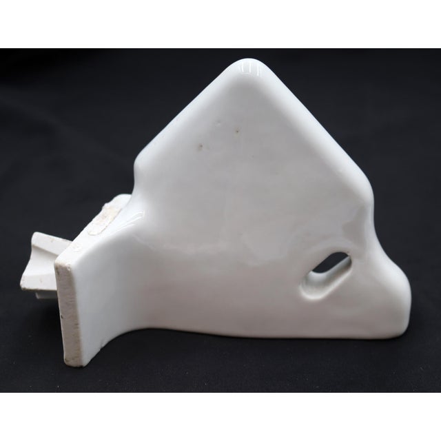 Vintage Ceramic White Corner Wall Soap & One Toothbrush Holder For Sale - Image 6 of 6