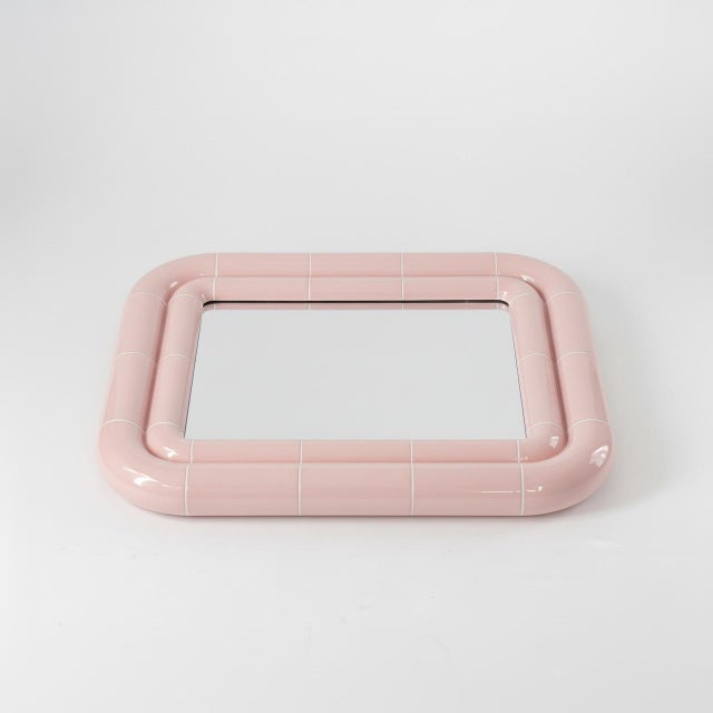 Contemporary Portalito Mirror in Blush Pink by Tilecito For Sale - Image 3 of 7