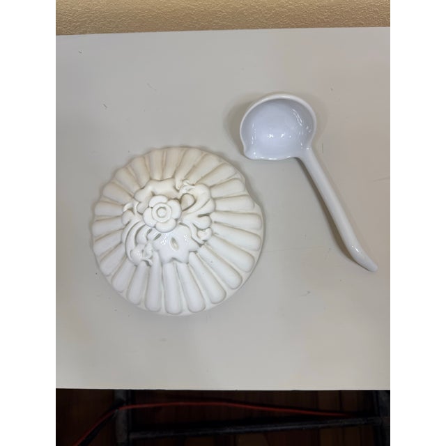 Ceramic Vintage Mid-Century Modern White Soup Tureen For Sale - Image 7 of 8