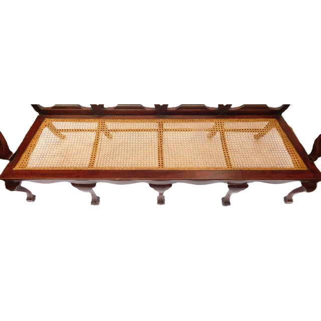 Late 19th Century Late 19th Century Chippendale Style Four Seater Settee For Sale - Image 5 of 5