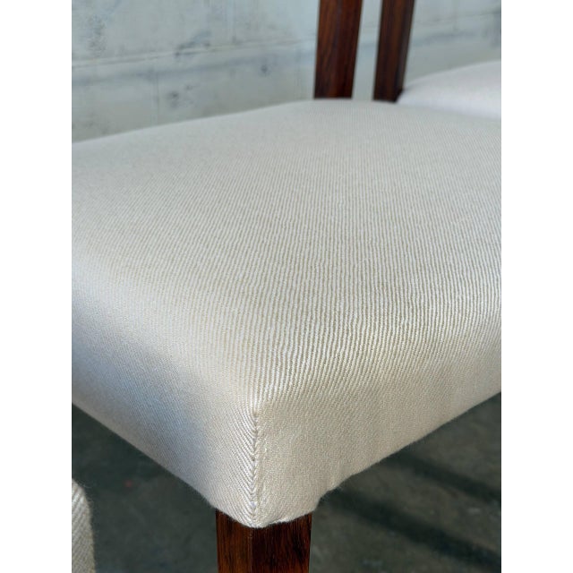 1960s Rosewood Upholstered Dining Chairs Set of 4 Vintage Mid-Century Modern 1960s For Sale - Image 5 of 10