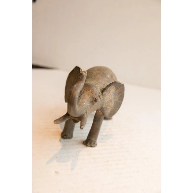 African Vintage African Elephant Sculpture For Sale - Image 3 of 7