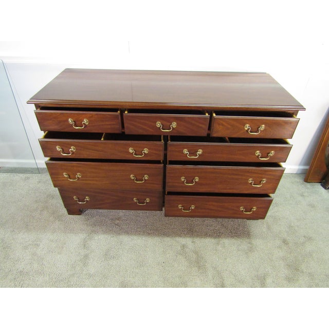 1970s Henkel Harris Solid Mahogany Dresser For Sale - Image 5 of 10