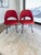 Metal 1950s Eero Saarinen for Knoll Executive Side Chairs in Red Vinyl - Pair For Sale - Image 7 of 14