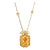 Citrine Pineapple 18k Yellow Gold 22" Chain Necklace For Sale