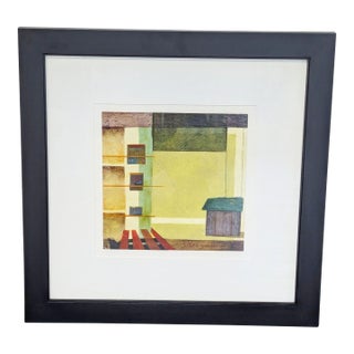 Ines Kramer Modern Abstract Framed Art With Mat, Mixed Media For Sale