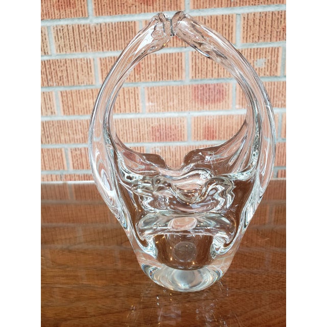 Glass Italian Mid-Century Hand Blown Clear Glass Piece For Sale - Image 7 of 13
