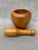 Vintage Hand Turned Wooden Mortar and Pestle For Sale - Image 10 of 10