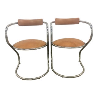 1960s Sutton Bridge Chrome and Vinyl Chairs- a Pair For Sale