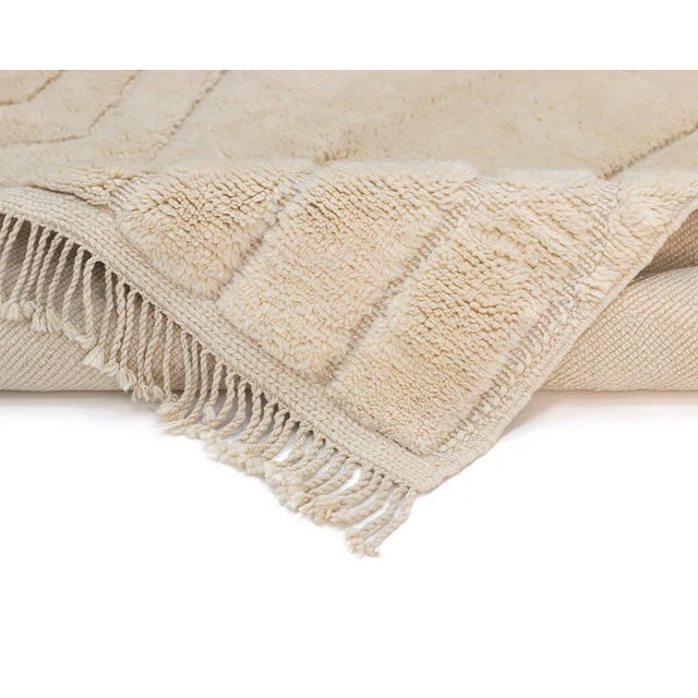 Contemporary Hand-Knotted Wool Rug by Azele Studio For Sale - Image 3 of 9