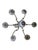 Mid 20th Century Delft Blue & White Porcelain Floral Hanging Chandelier Light Fixture 6 Arm For Sale - Image 9 of 10