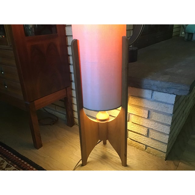 Mid-Century Modern Mid-Century Modern Cylindrical Floor Lamp in the Style of Adrian Pearsall For Sale - Image 3 of 13