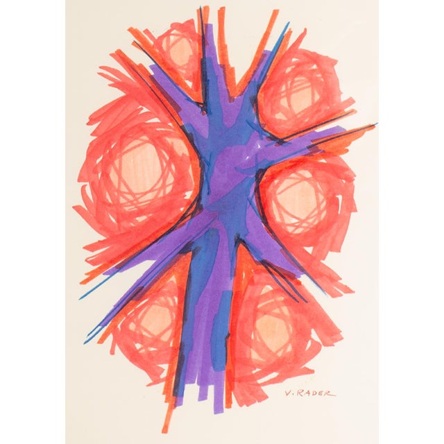 Contemporary Abstract Marker Drawing by Vern Rader For Sale - Image 3 of 7