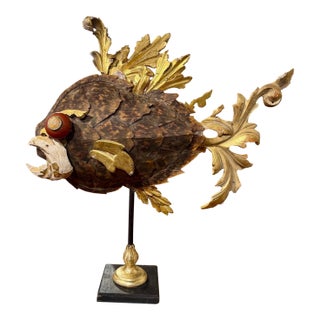 19th C. Italian Element Fish Sculpture For Sale