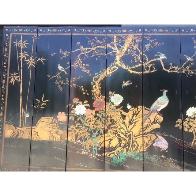1900's Chinese 12 Panel Coromandel Screen For Sale In Los Angeles - Image 6 of 13