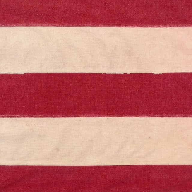 Large Vintage Cotton Embroidered 48 Star American Flag For Sale In Los Angeles - Image 6 of 7