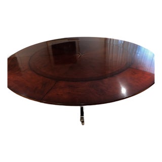 Early 20th Century Mahogany 78" Round Regency Dining Table For Sale