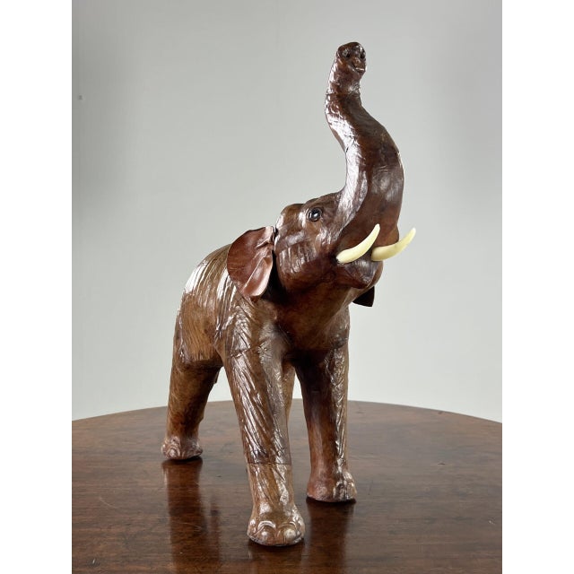 Vintage Leather Elephant Figure For Sale - Image 12 of 13