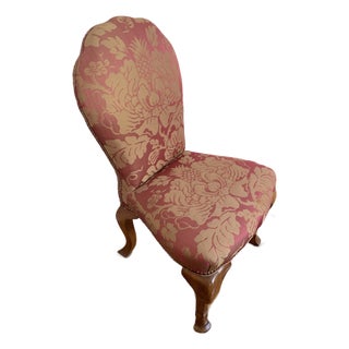 Antique Fabric Side Chair For Sale