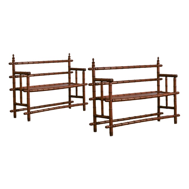 Set of Victorian Colonial Style Sofas, 1890s For Sale