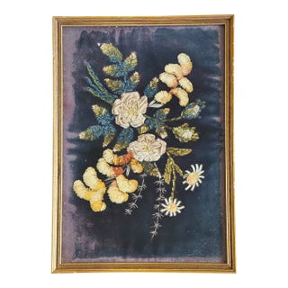 Vintage Textile Artwork, Framed For Sale