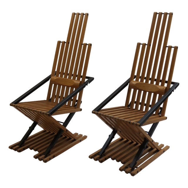 Set of Yoga Chairs in Ash by Jim Warren, 1979 For Sale